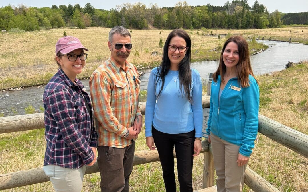 CRA staffers Aubri Brown, Nate Winkler, and Kimberly Balke pose with U.S. Assistant Secretary for Fish and Wildlife Shannon Estenoz.
